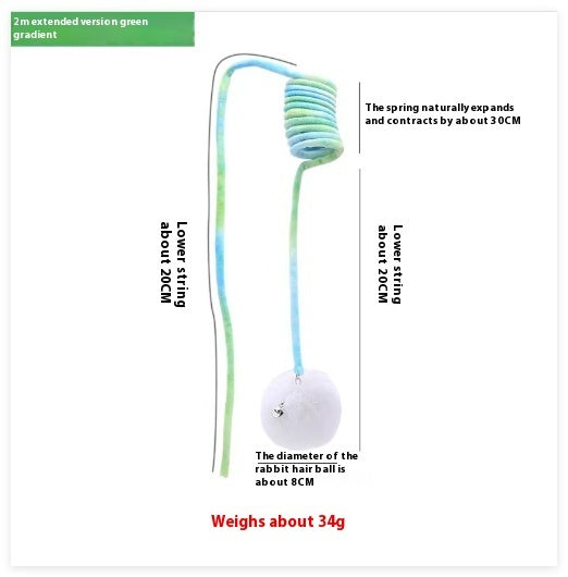Cat Toy Spring Rabbit Hair Ball Interactive