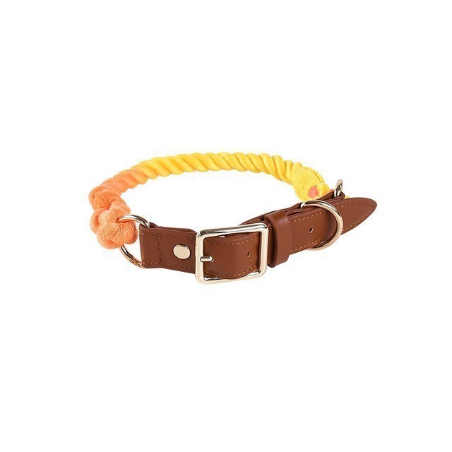 Woven Leather Pet Leash