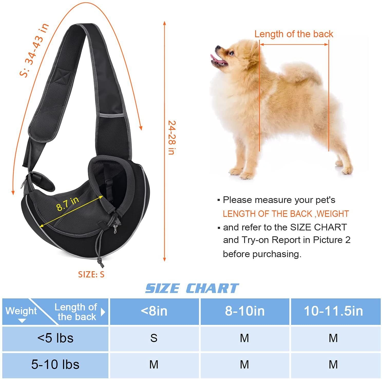 Pets carrying Bag (Crossbody Bag) For Dogs or Cats