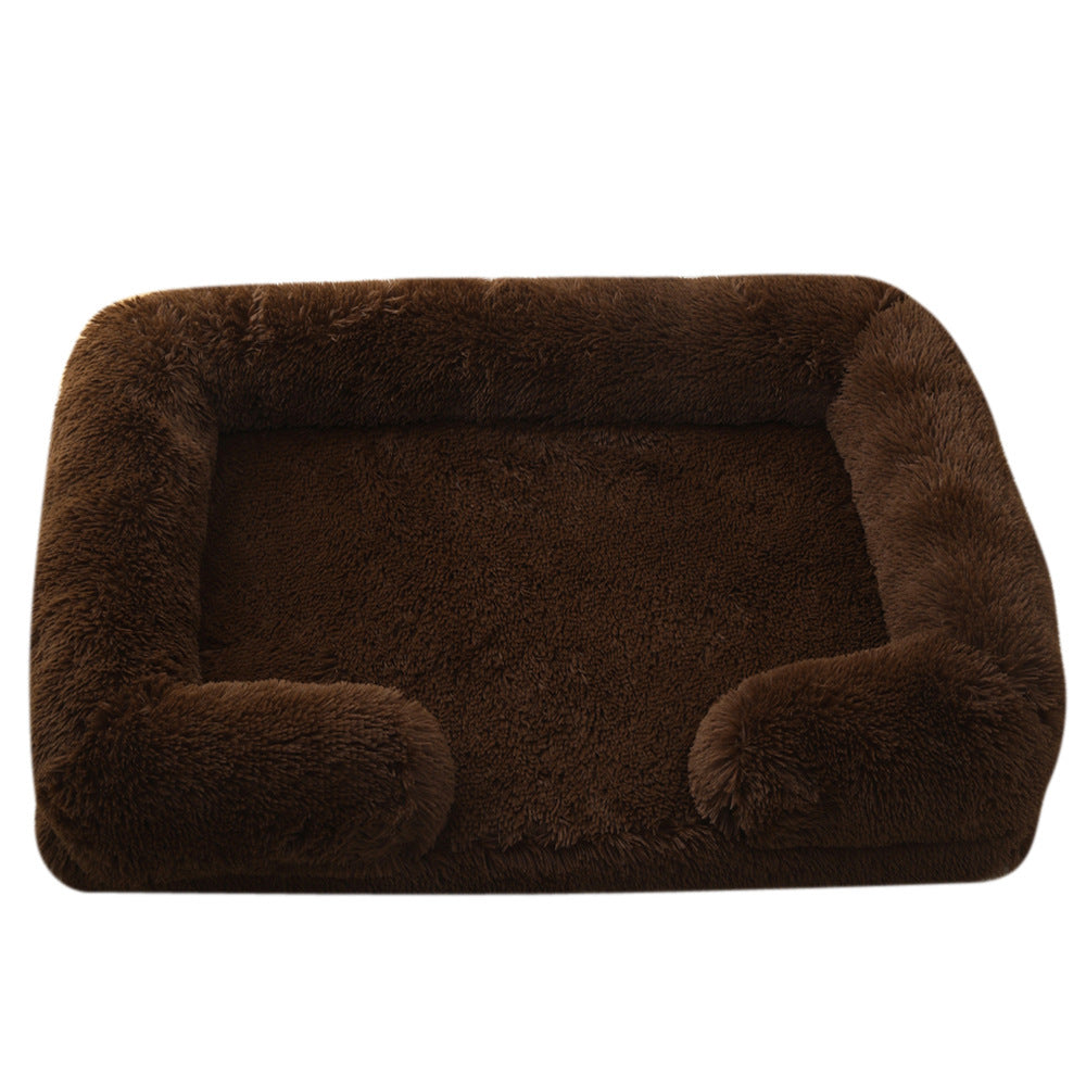 Plush Round Pet Dog Bed Winter