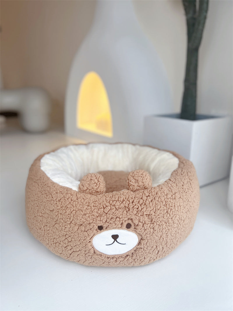 Cartoon Dog Nest Round Bed