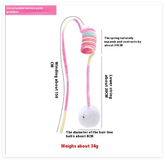 Cat Toy Spring Rabbit Hair Ball Interactive
